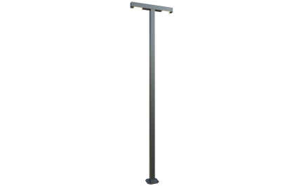 Square LED pole 3 ft. Berlin OD 4x4 (Aluminum+powder coating) Two sides 60W 8100Lm